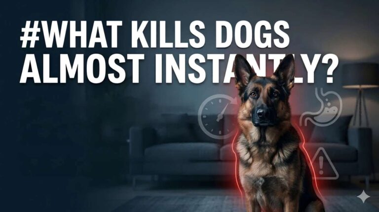 German Shepherd with early emergency warning signs linked to bloat poisoning and sudden canine health collapse
