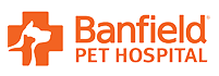 Banfield Pet Hospital logo, a trusted veterinary partner for KIYE senior dog health monitoring.
