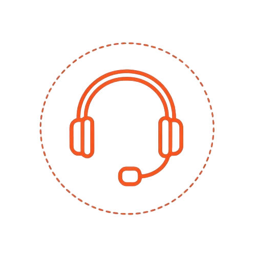 Headset icon representing 24/7 technical support for KIYE smart collar B2B clients