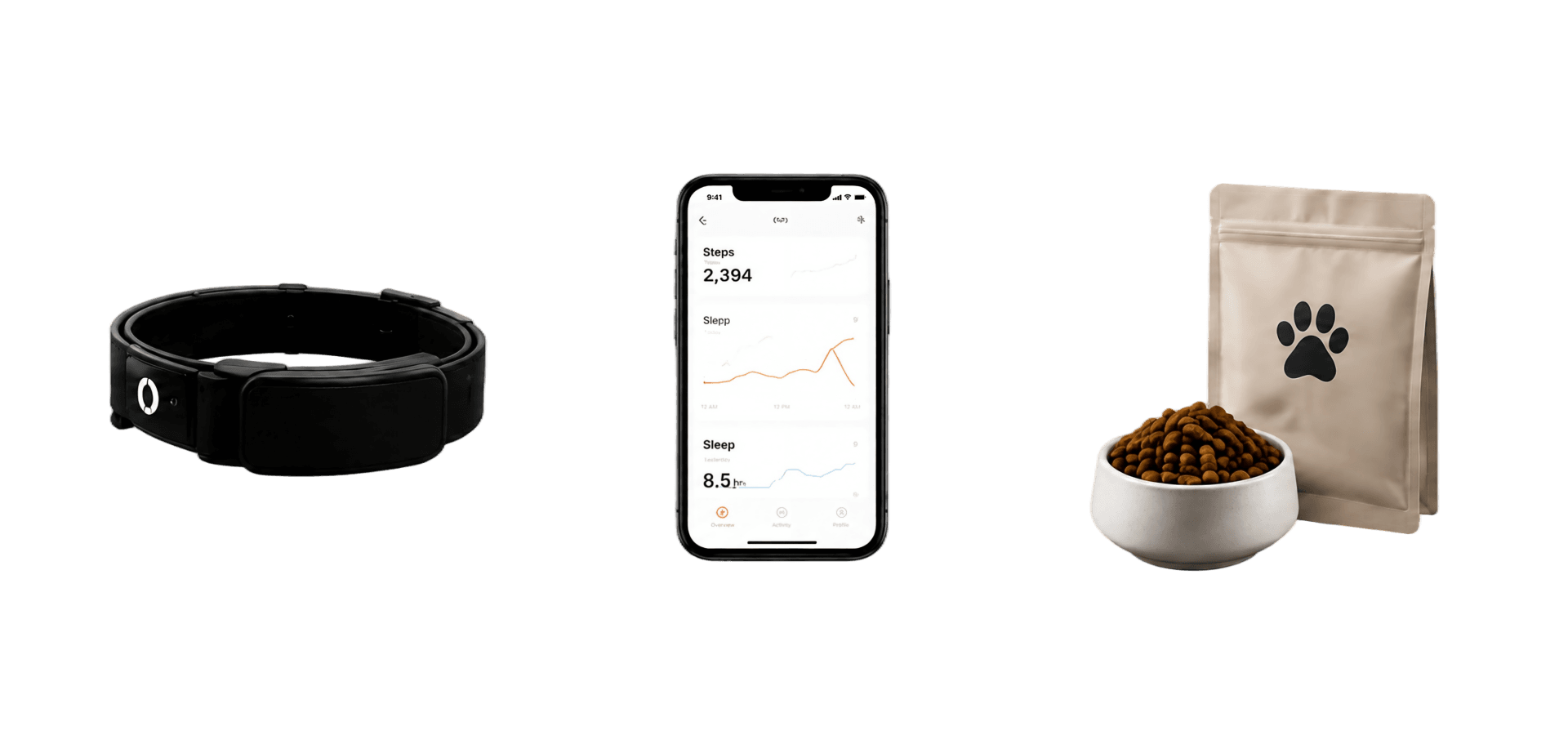 Ordinary disconnected pet collar app and supplement products