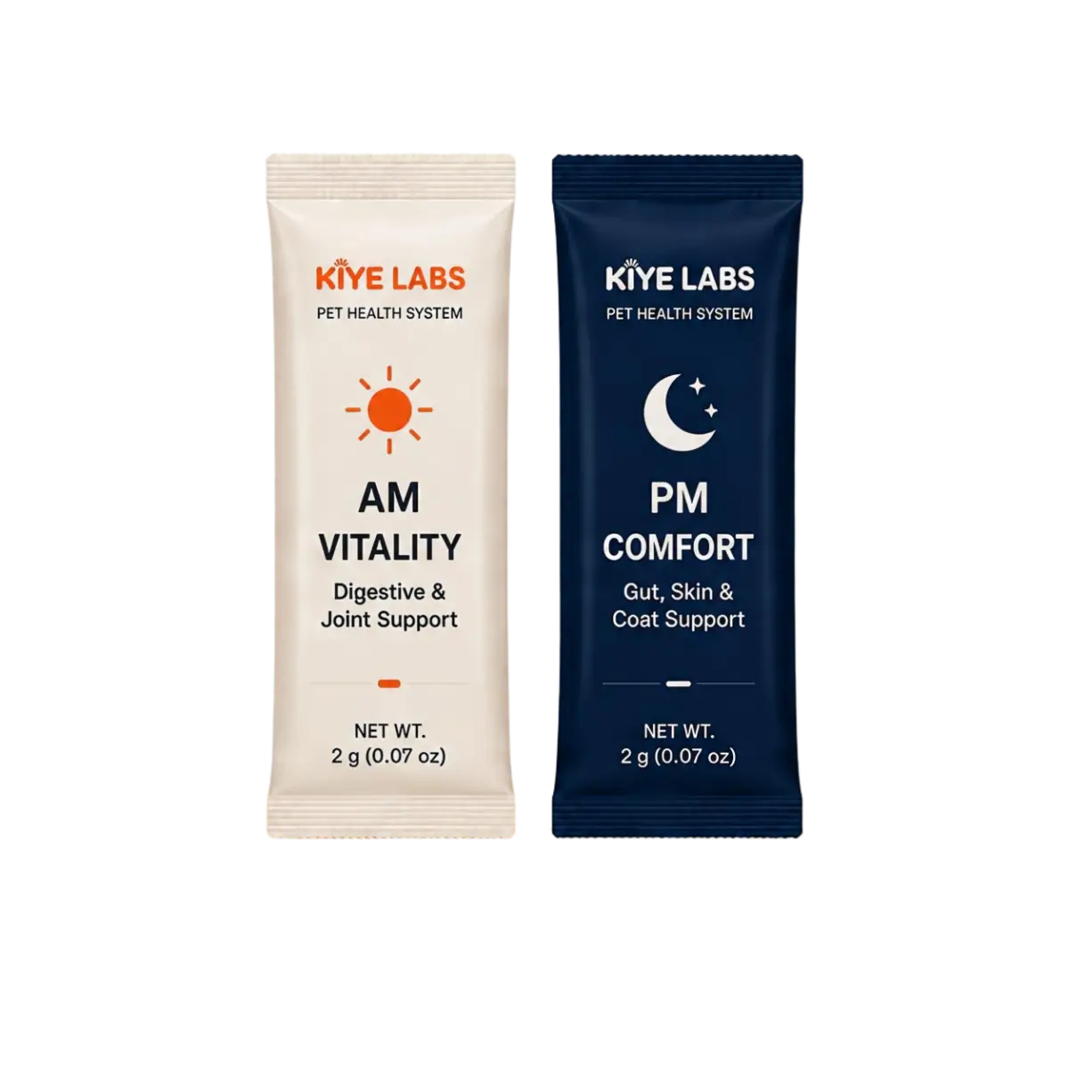 KIYE LABS AM Vitality and PM Comfort daily nutrition sachets